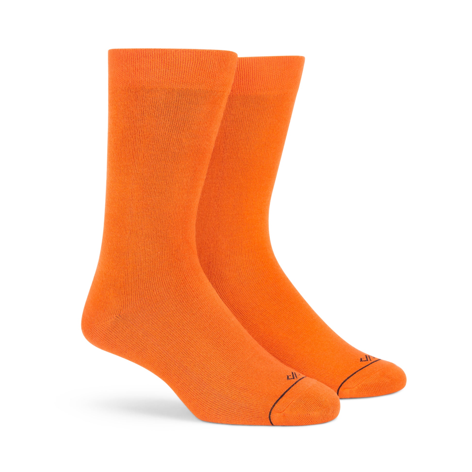 Comfort Meets Style: Orange Unisex Bamboo Crew Length Socks