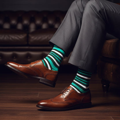 STRIPES-2.0 CREW LENGTH SOCKS - Cotton Crew Socks
