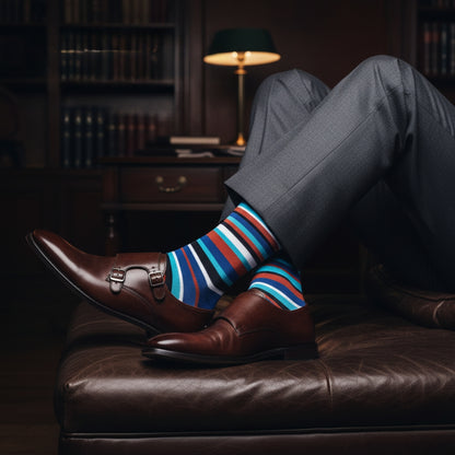 Cotton Crew Socks: STRIPES 1.0 Crew Length Socks