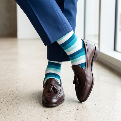 Lineup Collection – 6 Pair Striped And Solid Dress Socks for Men & Women | Dynamocks
