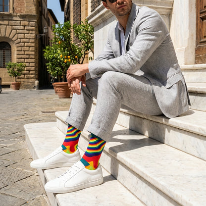 Radiance Crew Length : Men & Women Designer Funky Creative Colorful Socks - Unisex Socks