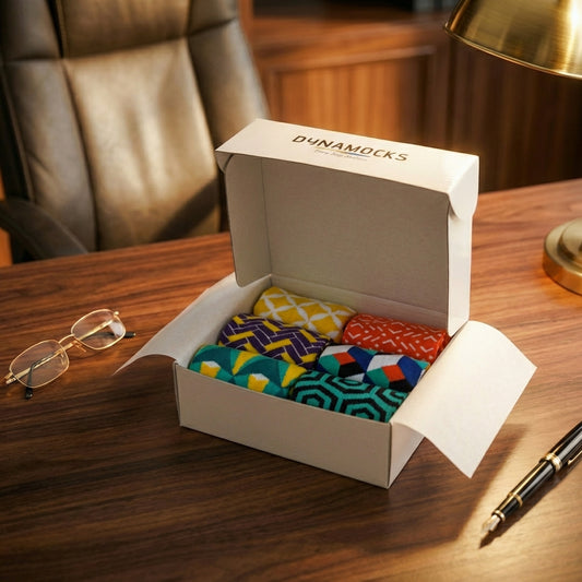 The Modern Geo Bundle (6-Pack) | Premium Patterned Dress Socks