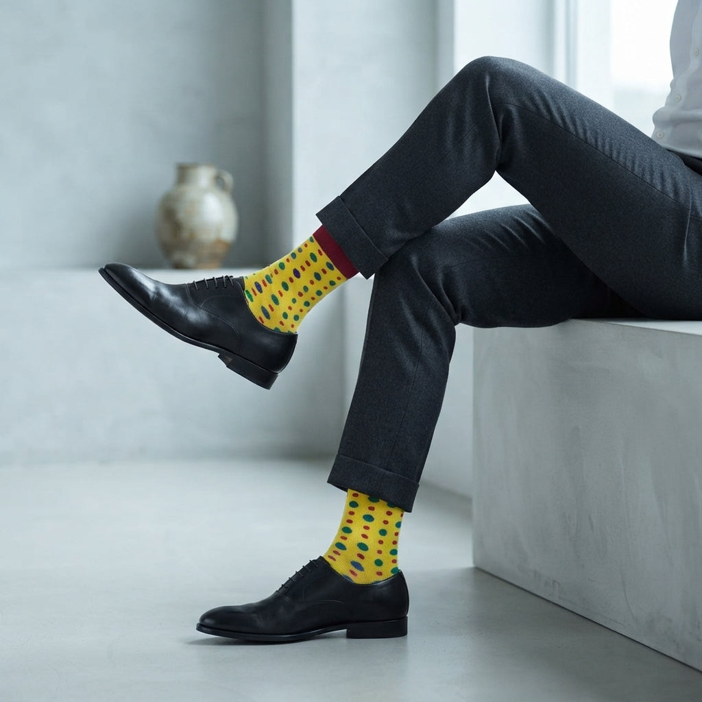 Office to Weekend Mix – 6 Pair Colorful Patterned Socks for Men | Dynamocks