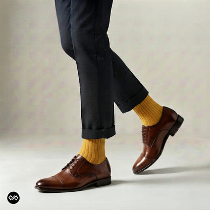 Sunset Solids – 6 Pair Warm Color Dress Socks for Men & Women | Dynamocks