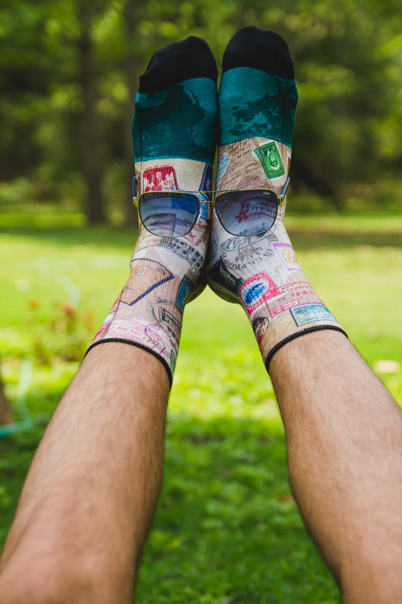 Artistic Crew Length Socks Combo Gift Box - Vibrant Colorful Design Comfortable for Every Day US Size  6 - 11