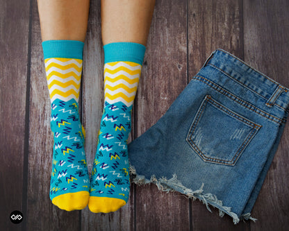 Cotton Crew Socks Combo: Urbane, Exotic, Jolly, Charm