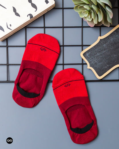 Colorful Cotton Socks - DS Unisex Invisibles | Red & Maroon Comfort for All Day Wear