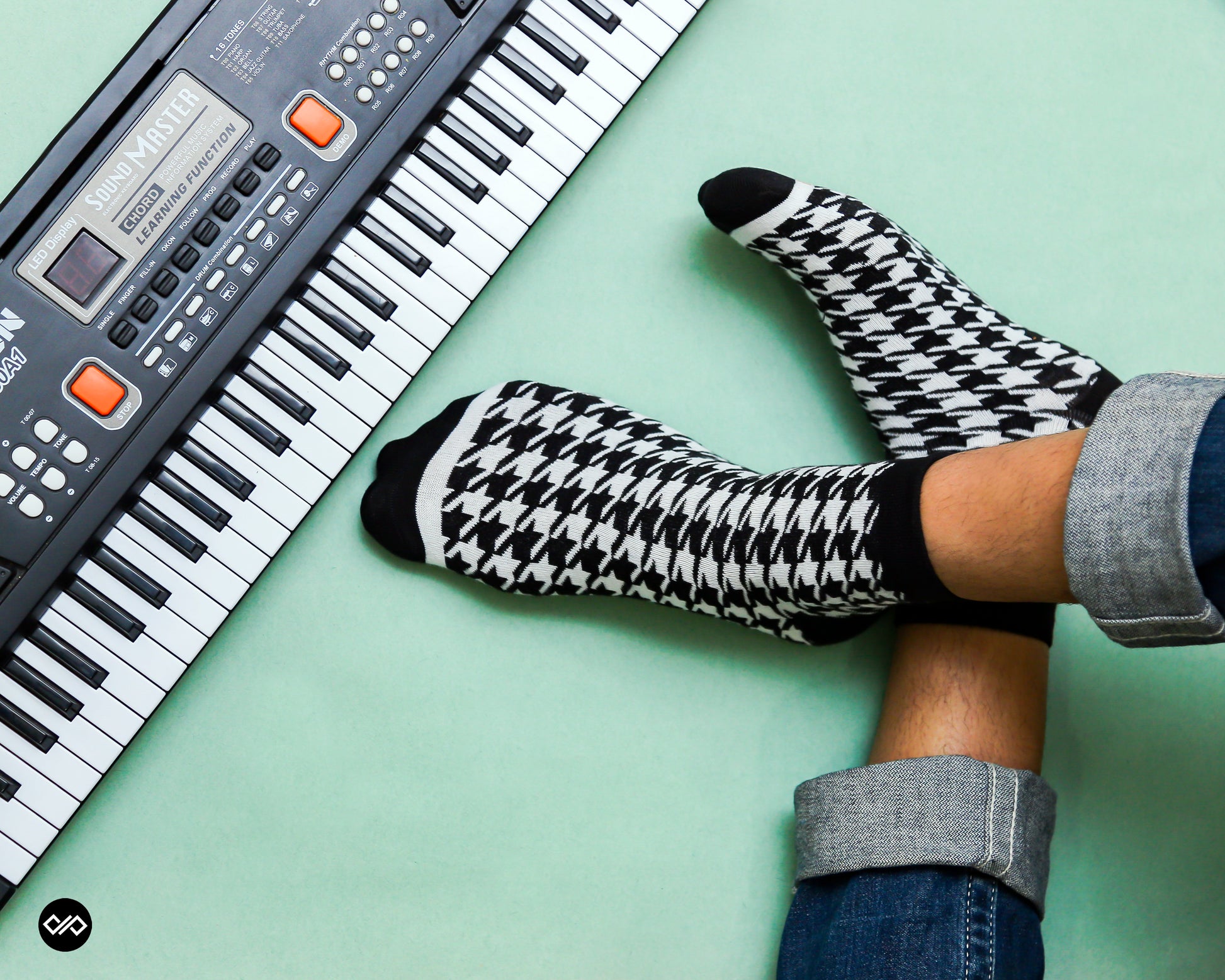 Cotton Ankle Socks Combo – Hex, Mono, Dandy Black & White, Houndstooth