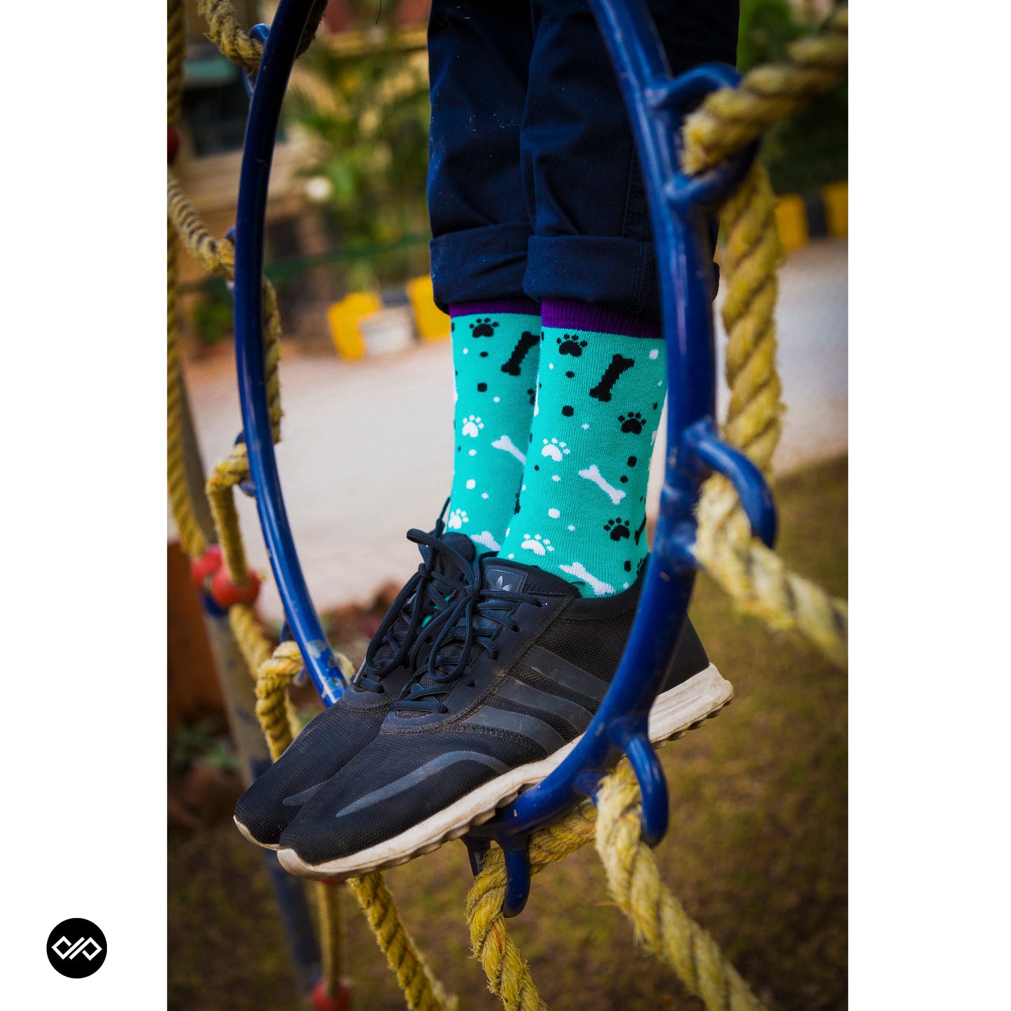 Cotton Crew Socks Combo: Leopard, Paws & Bones, Zebra, Aliens