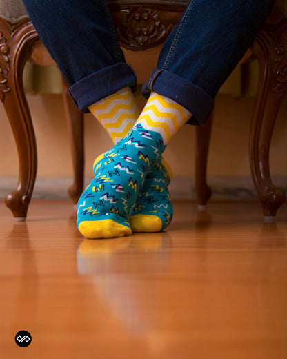 Cotton Crew Socks Combo: Urbane, Exotic, Jolly, Charm