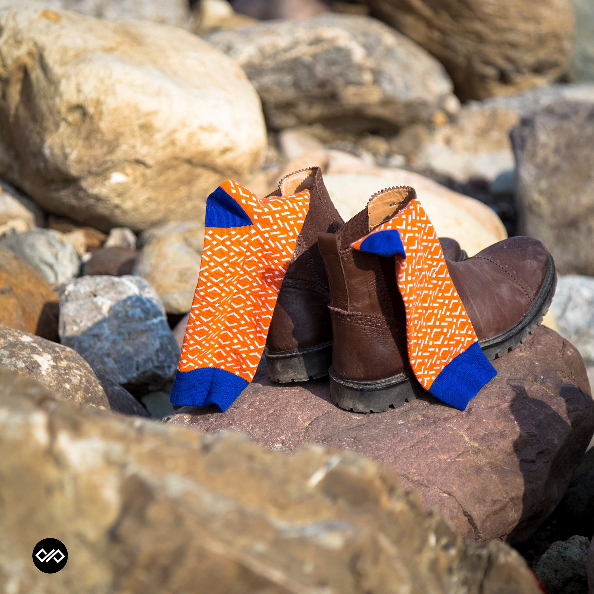 Tangy Crew Length Socks - Vibrant Cotton Comfort
