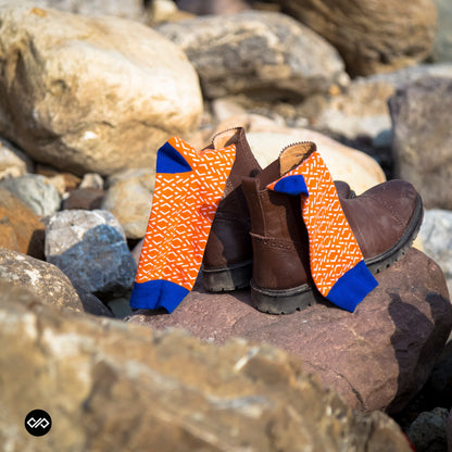 Tangy Crew Length Socks - Vibrant Cotton Comfort