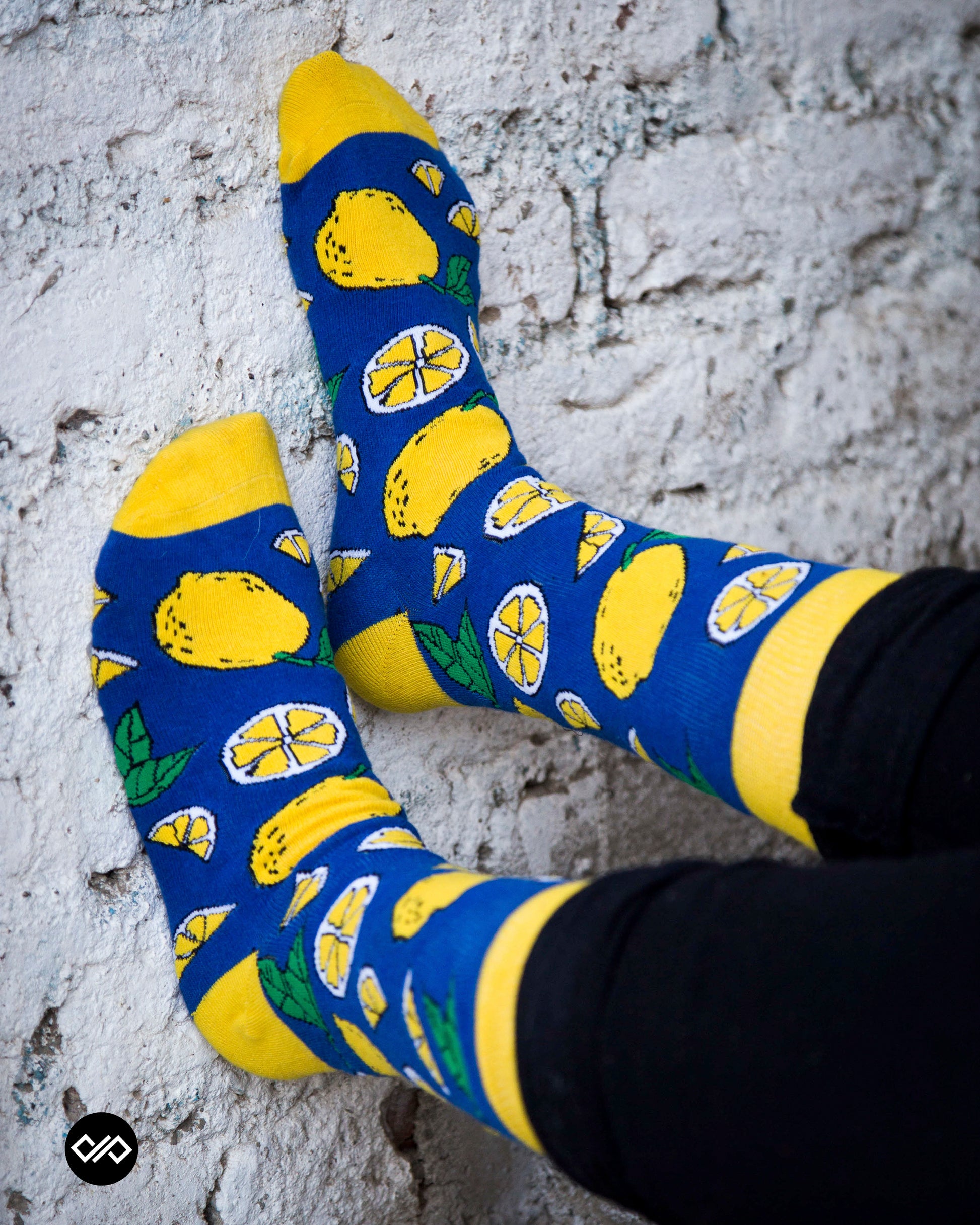 Cotton Crew Socks Combo: Happy Leaf, Polka, Lemon, Mooch