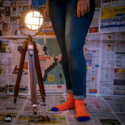Cotton Crew Socks Combo: Hexagon, Sunshine, Mayan, Tangy, Urbane, Neon