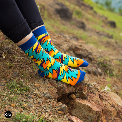 Spark Crew Socks | Single Pair, Cotton Comfort, Ignite Your Style
