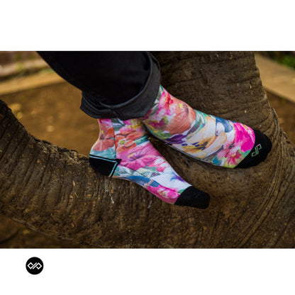 Exotica- Dynamocks Artistic Graphic Quarter Length Socks (US Size 6-10)