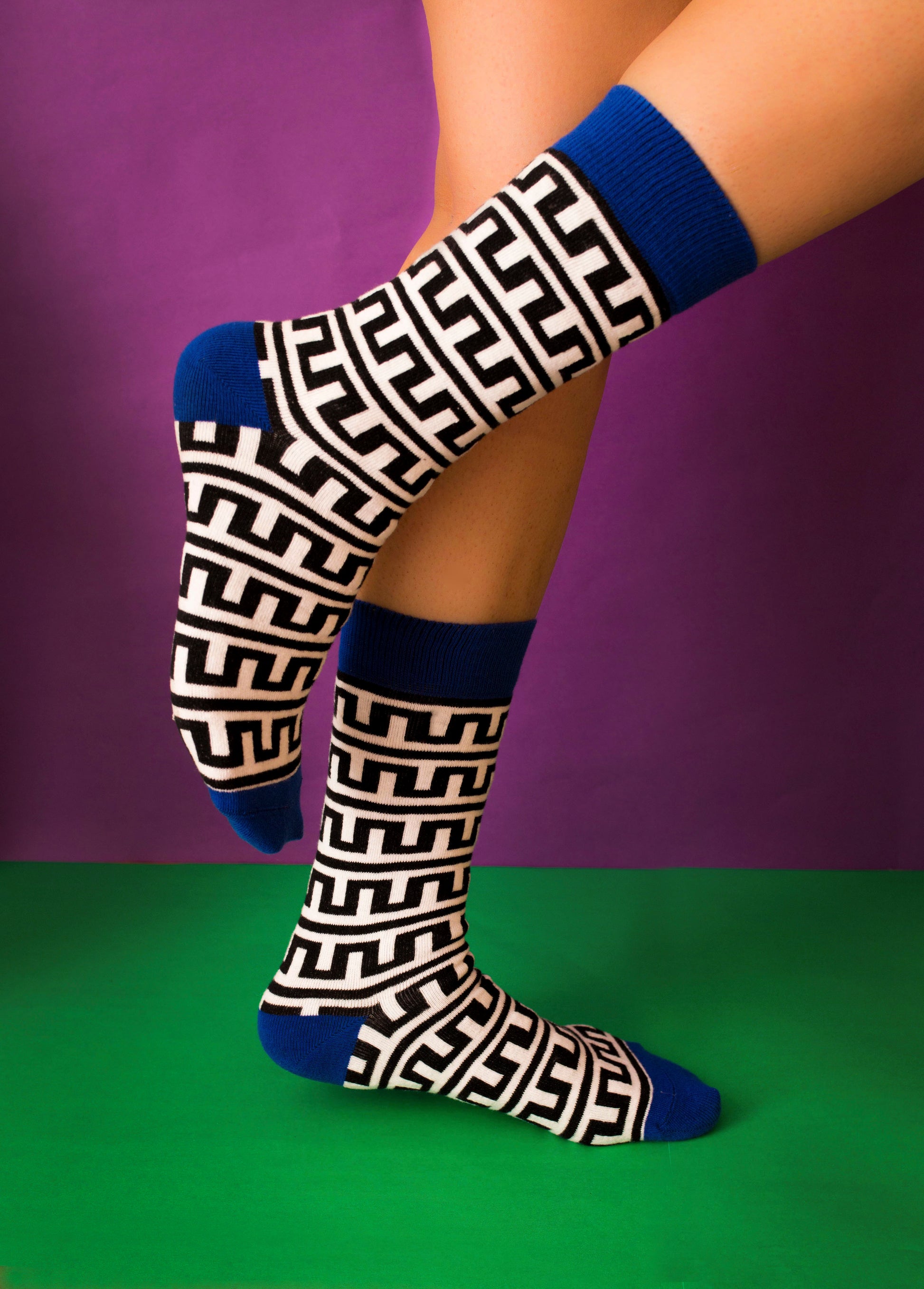 Embrace Unique Style with MAYAN Cotton Crew Length Socks