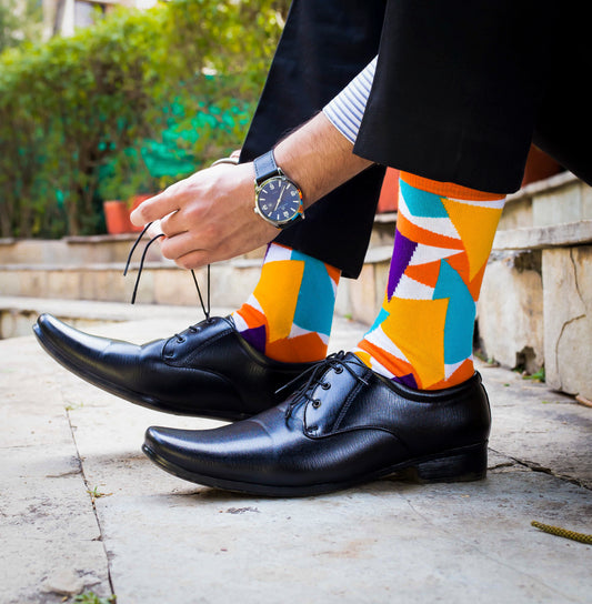 Cotton Crew Socks Combo: Pizzazz, Cube, Prism, Sprinkles