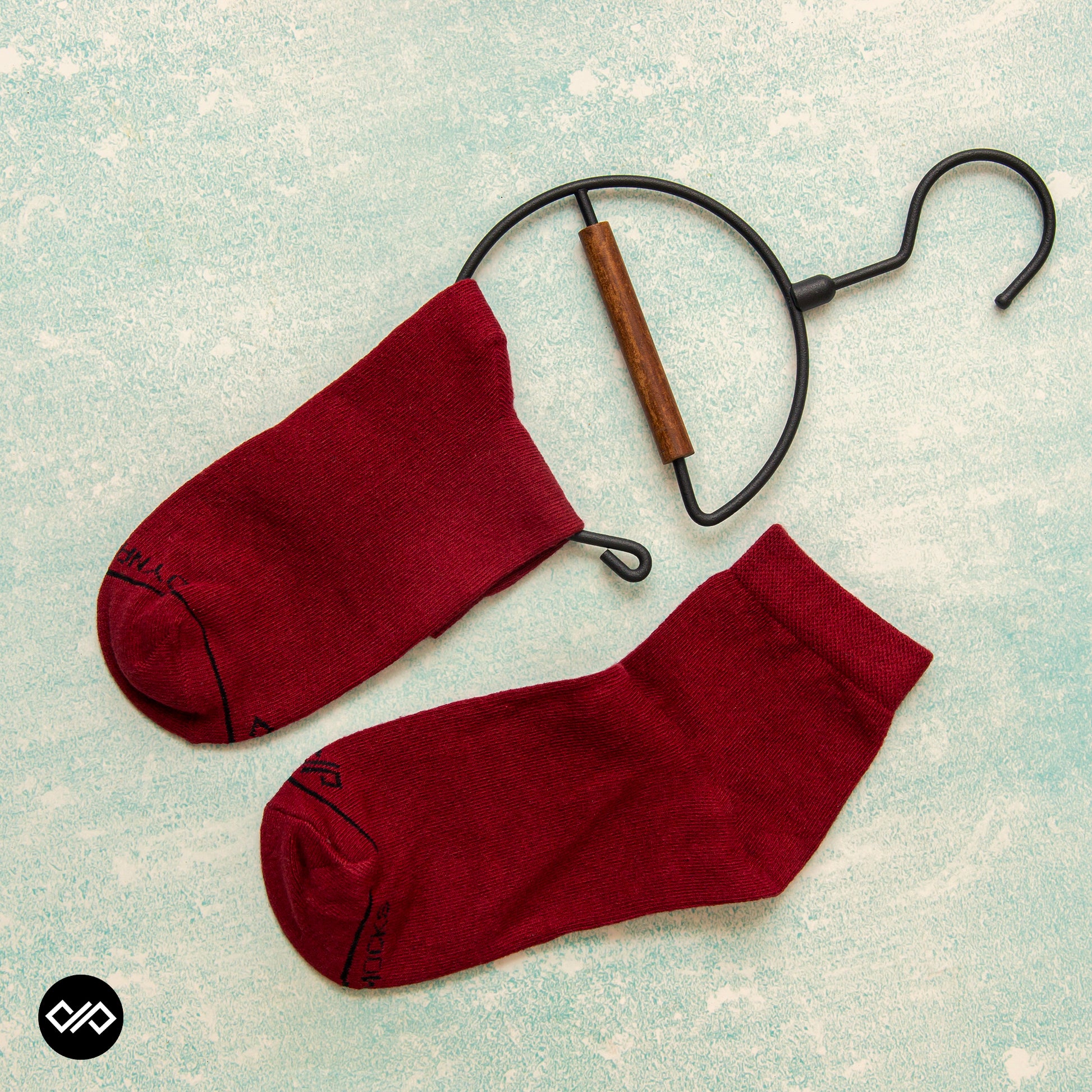 SOLID MAROON ANKLE LENGTH SOCKS - Cotton Ankle Socks