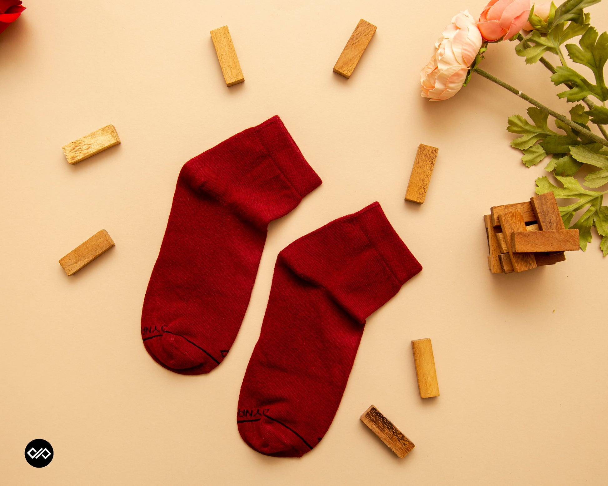 SOLID MAROON ANKLE LENGTH SOCKS - Cotton Ankle Socks