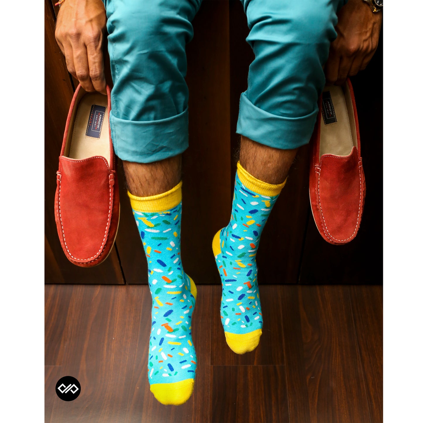 Cotton Ankle Socks: SPRINKLES Crew Length Socks