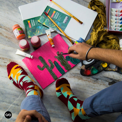 Cotton Crew Socks Combo: Ritz, Techno, Hunk, Grill, Music, Charm Designs