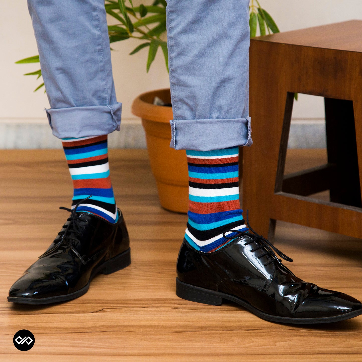 Cotton Crew Socks Combo: Men & Women Striped Socks