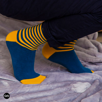 STRIPES DUO 1.0 CREW LENGTH SOCKS - Cotton Crew Socks