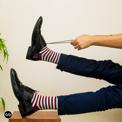 STRIPES 3.0 CREW LENGTH SOCKS - Cotton Crew Socks