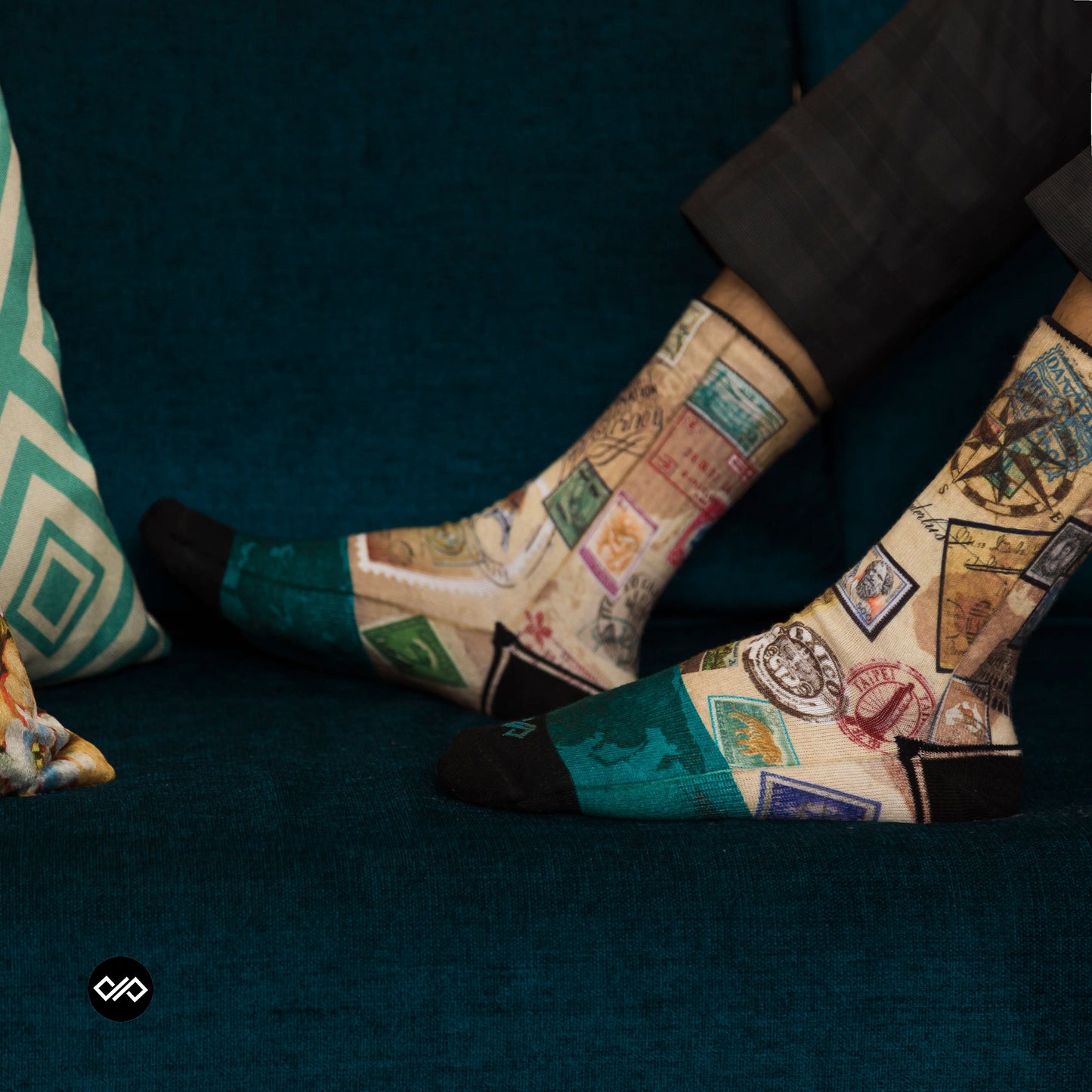 Artistic Crew Length Socks Combo Gift Box - Vibrant Colorful Design Comfortable for Every Day US Size  6 - 11
