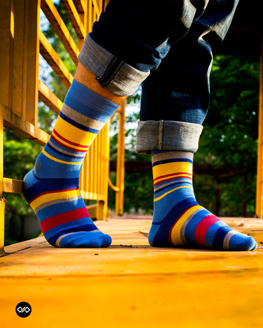 STRIPES 5.0 Cotton Crew Socks | Stylish Comfort for Every Occasion