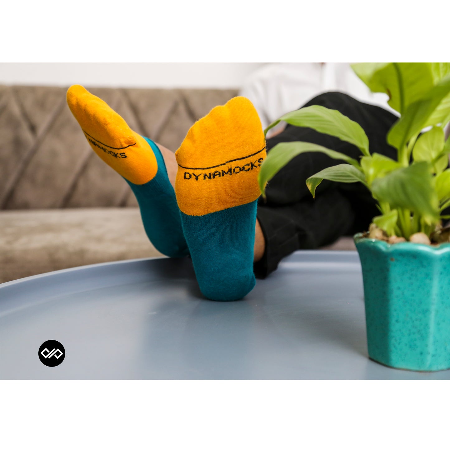 Cotton Invisible Socks (3-Pack): Aqua/Mango/Turquoise (DS Unisex)