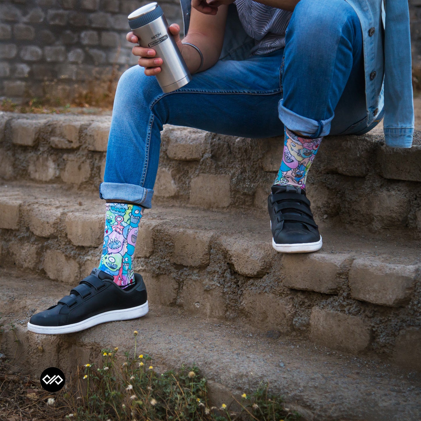 Artistic Crew Length Socks Combo Gift Box - Vibrant Colorful Design Comfortable for Every Day - US Size  6 - 10