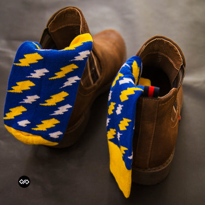 Cotton Crew Socks Combo: Maze, Crossover, Exotic, Bolt, Mint, Mirage