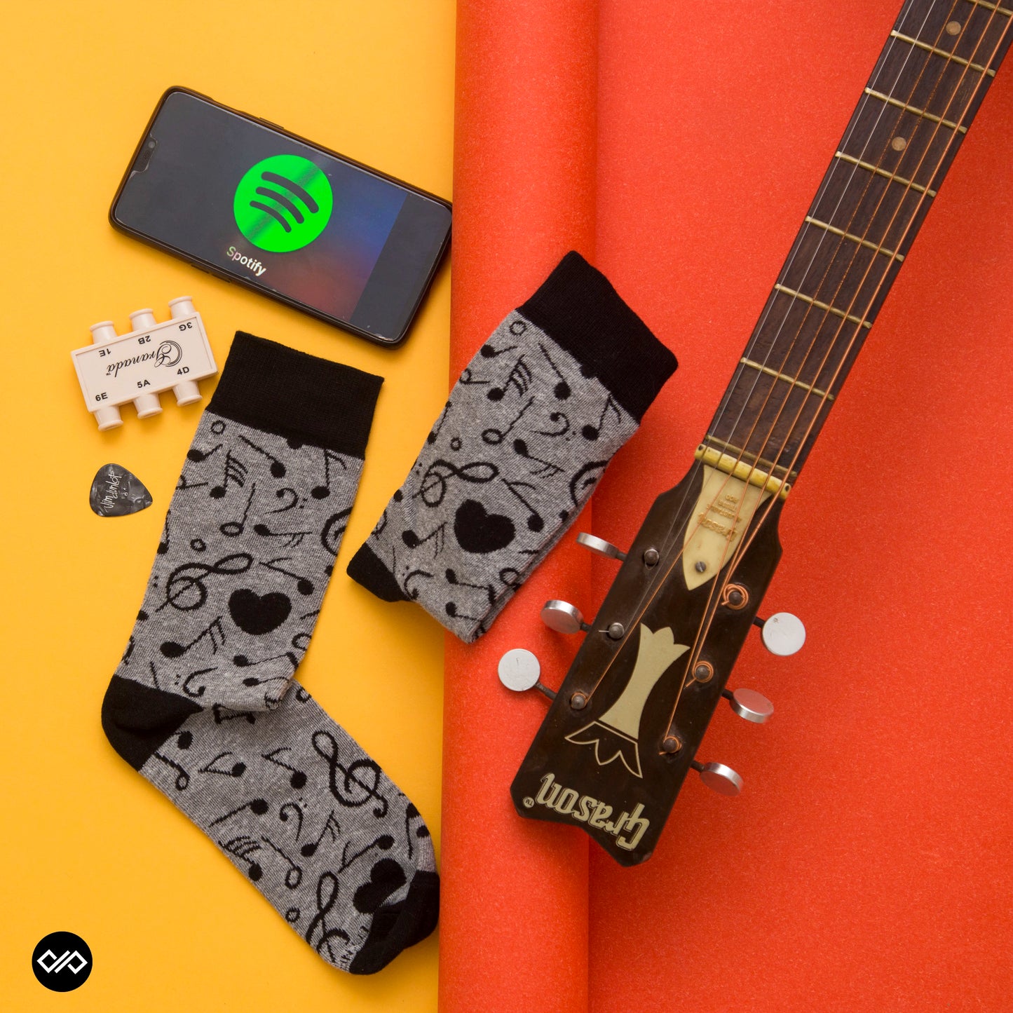 Cotton Crew Socks Combo: Chai, Rickshaw, Samosa & Music