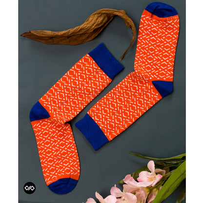 Cotton Crew Socks Combo: Hexagon, Sunshine, Mayan, Tangy, Urbane, Neon