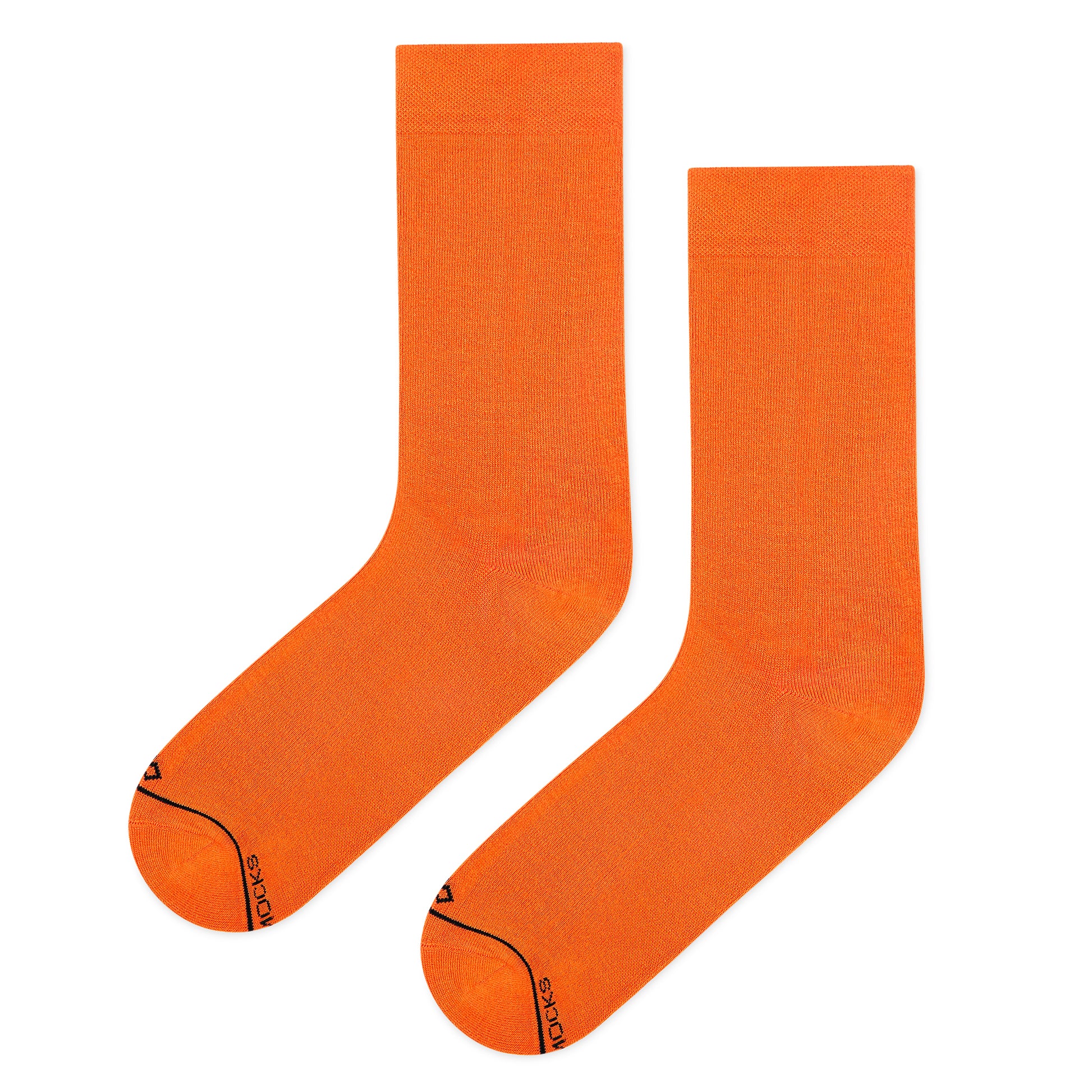Comfort Meets Style: Orange Unisex Bamboo Crew Length Socks