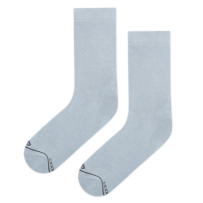 Comfort Meets Style: Grey Unisex Bamboo Crew Length Socks