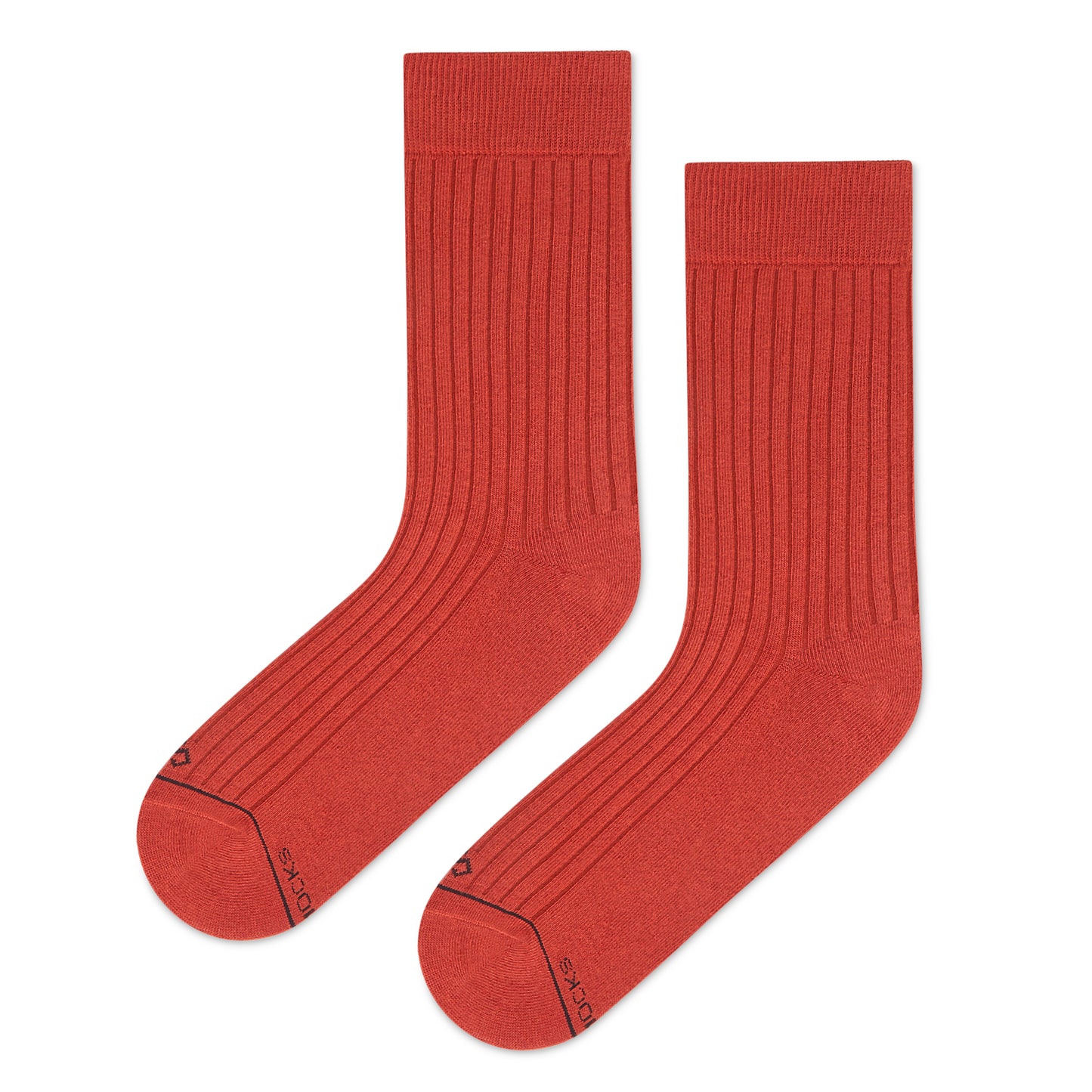Cotton Crew Length Socks: SOLID RUST UNIQUE Color Premium Cotton Socks For Men & Women