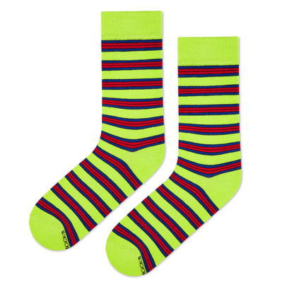 Stripes 11.0 Crew Length Socks: Bold Stripes for Your Feet