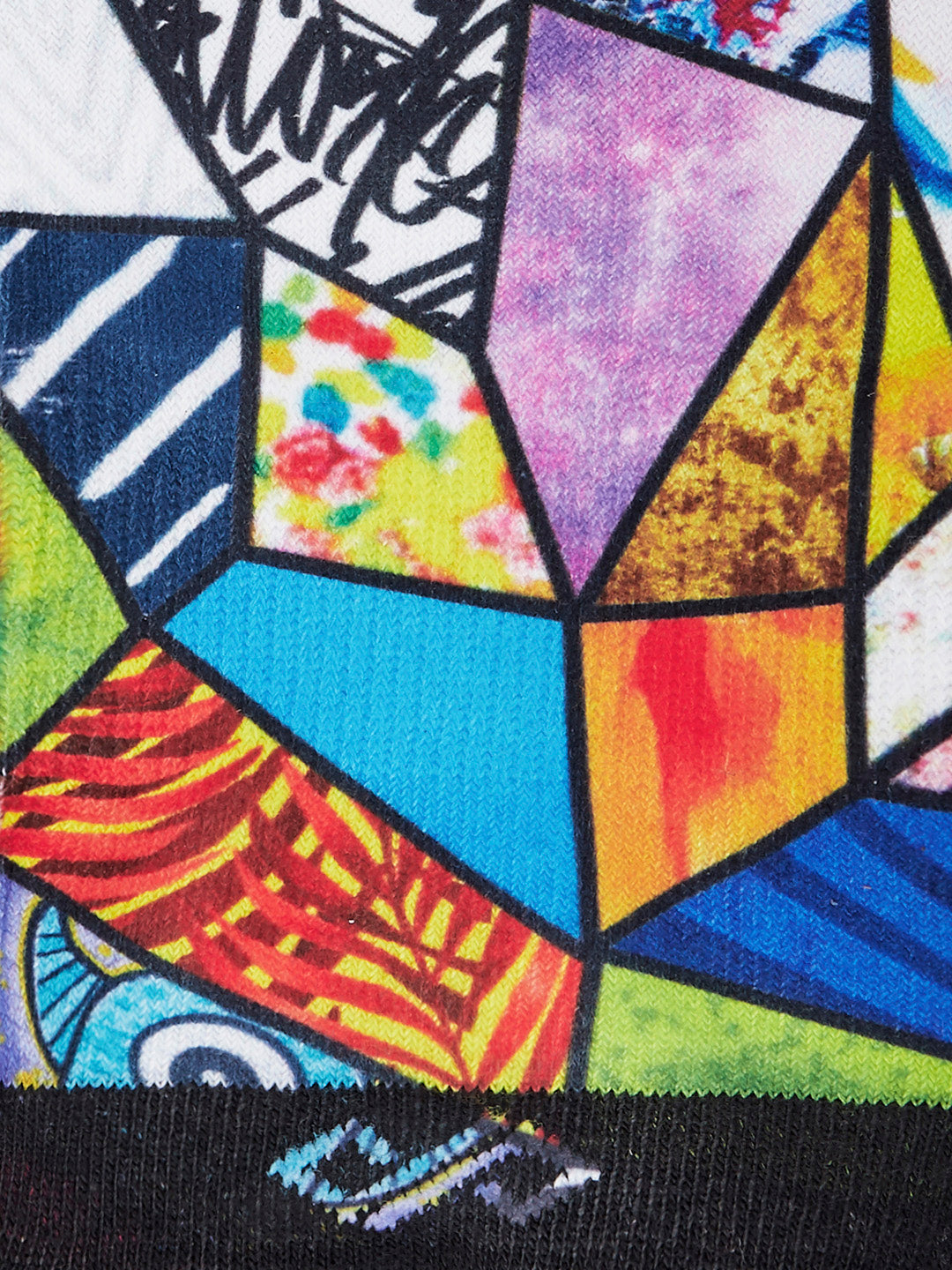 Mosaic- Dynamocks Artistic Graphic Quarter Length Socks (US Size 6-10)