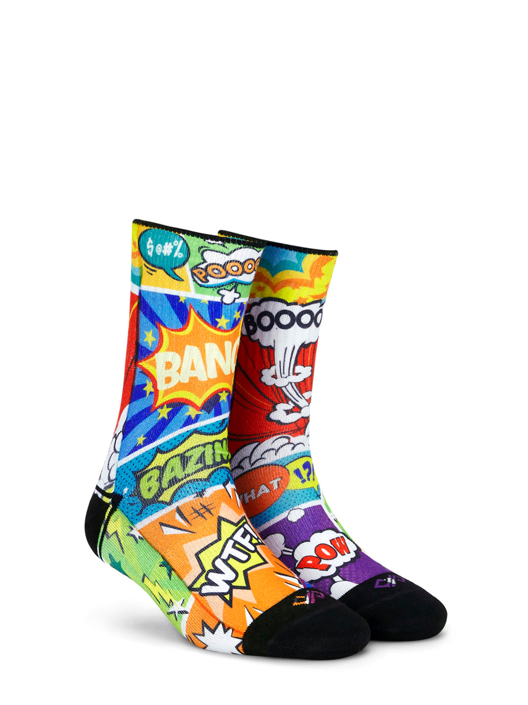 Dynamocks Comic Crash Artistic Graphic Cotton Crew Socks