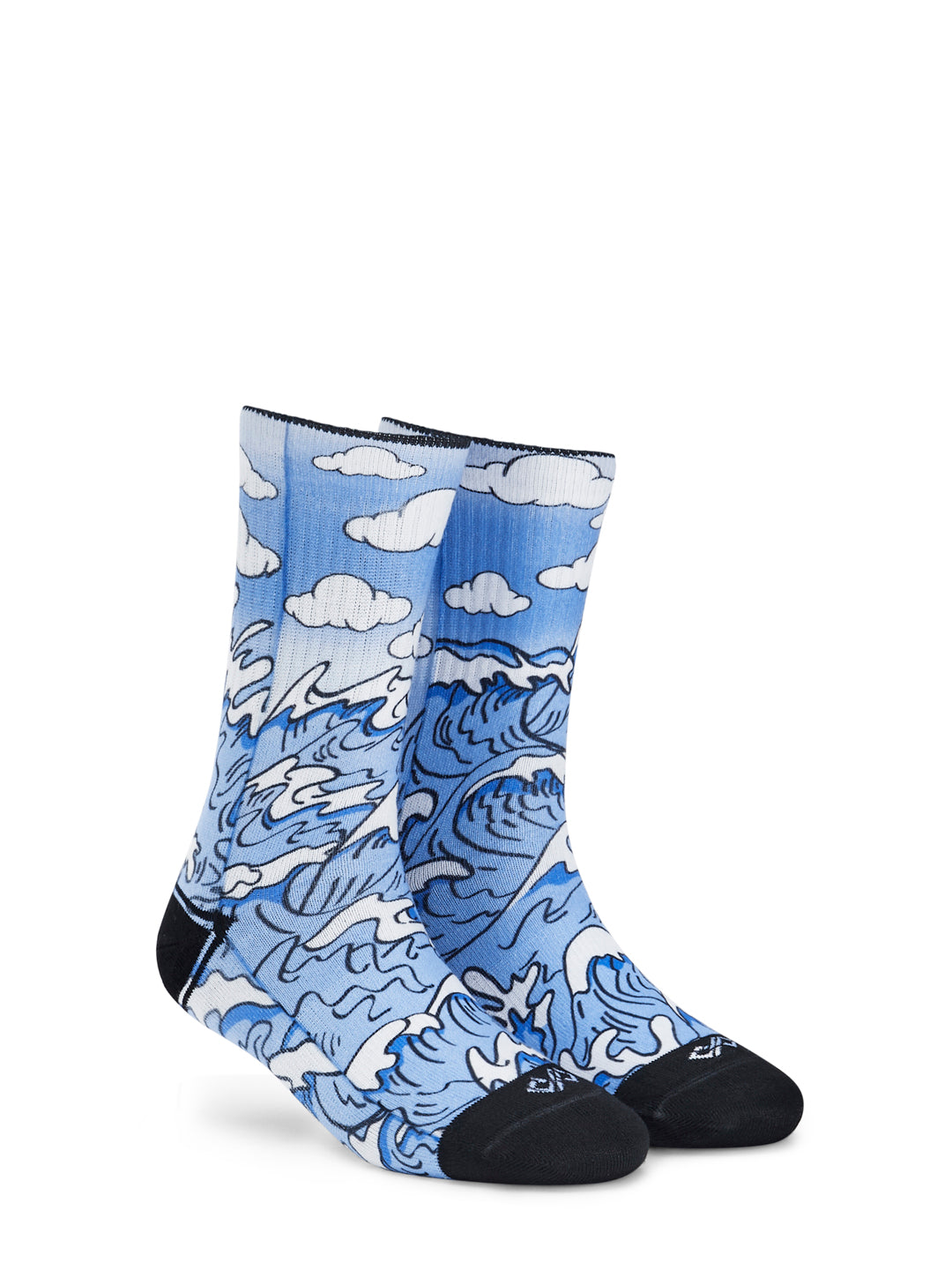 Dynamocks Waves Artistic Graphic Cotton Crew Socks