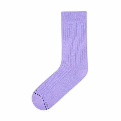 Cotton Crew Length Socks: SOLID LAVENDER UNIQUE Color Premium Cotton Socks For Men & Women