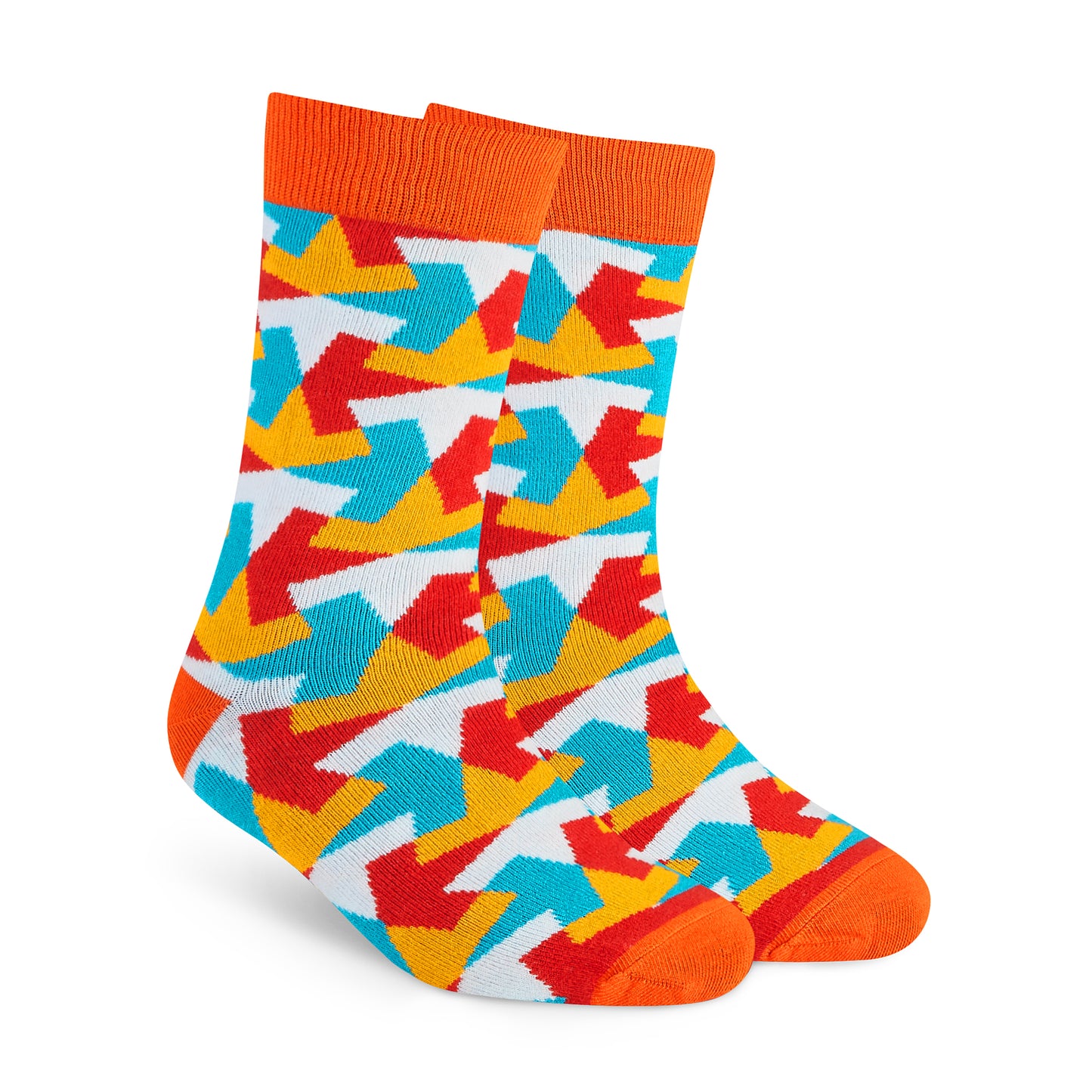 Tech Toes Crew Length : Men & Women Designer Funky Creative Colorful Socks - Unisex Socks