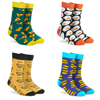 Cotton Crew Socks Combo: Pizza, SSU, Cutting Chai, Burgers