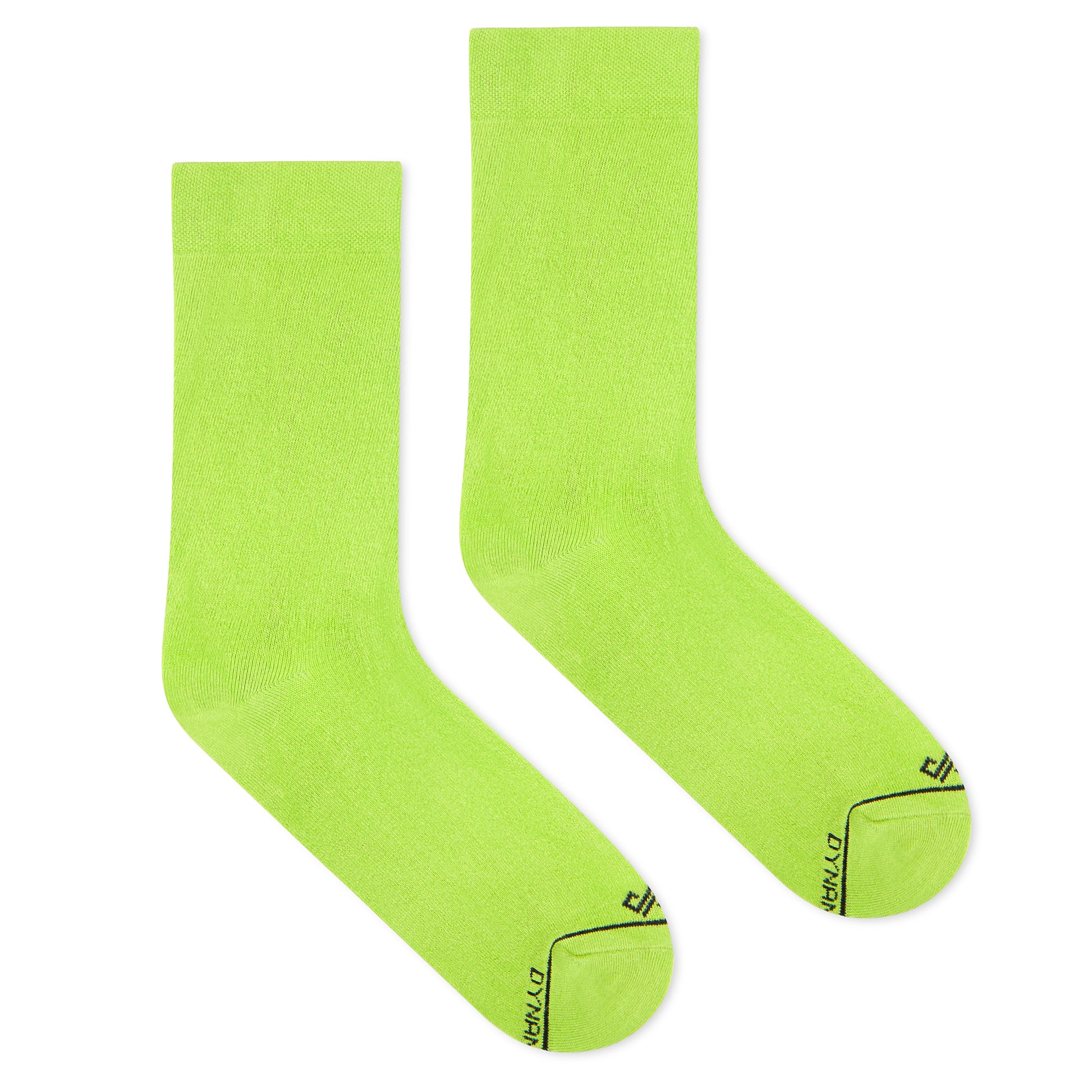 SOLID NEON GREEN CREW LENGTH SOCKS