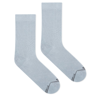Comfort Meets Style: Grey Unisex Bamboo Crew Length Socks