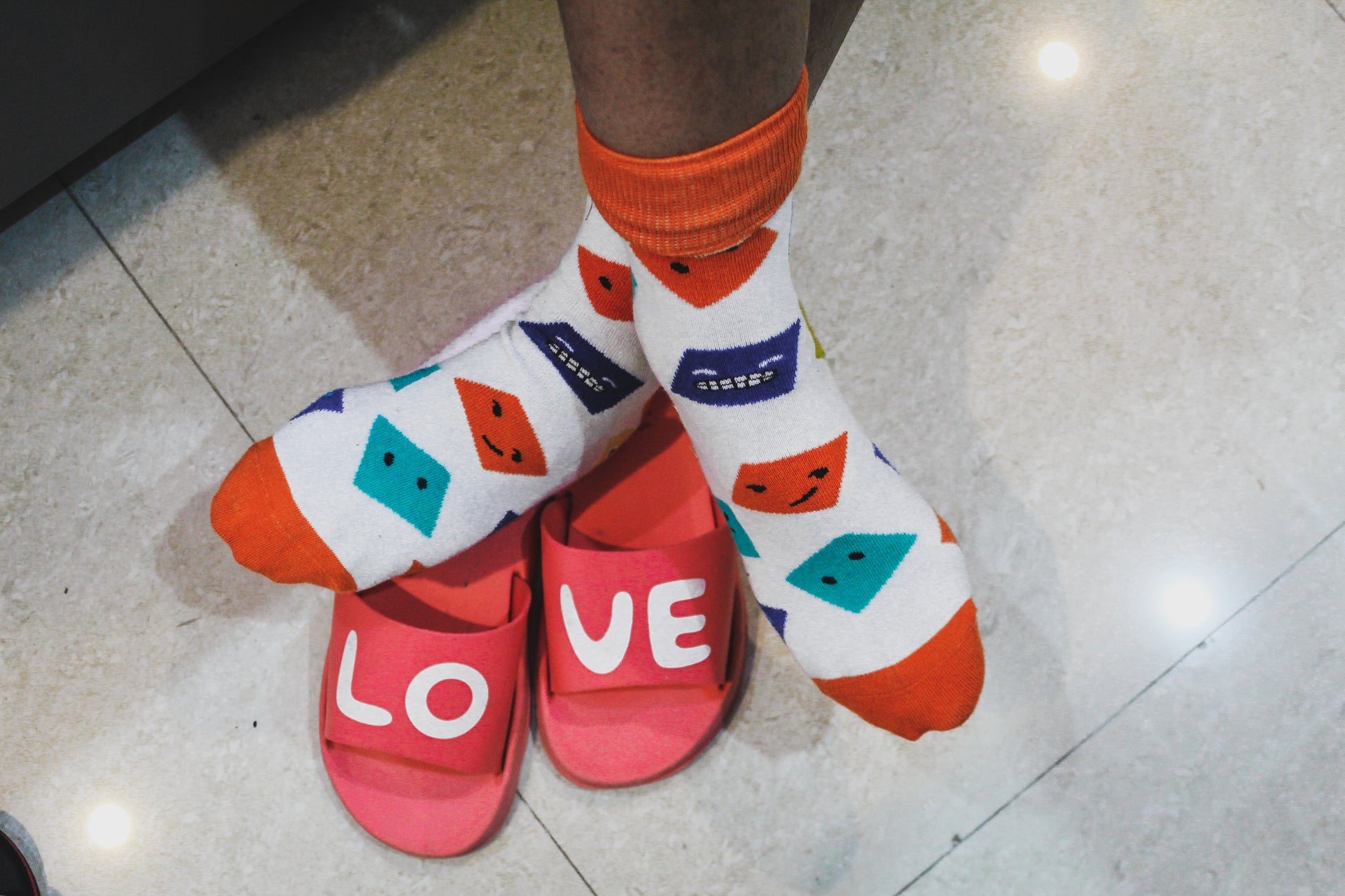 JOY CREW LENGTH SOCKS - Cotton Crew Socks