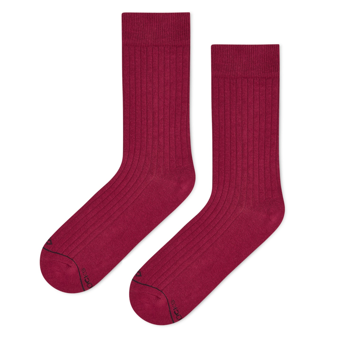 Cotton Crew Socks: SOLID MAROON Crew Length Socks